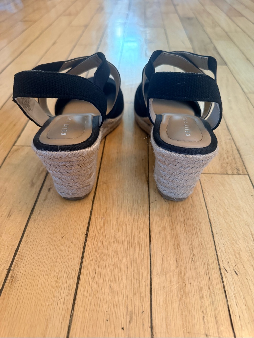 Kelly & Katie Black Crisscross Slingback Flats - Picture 3 of 5